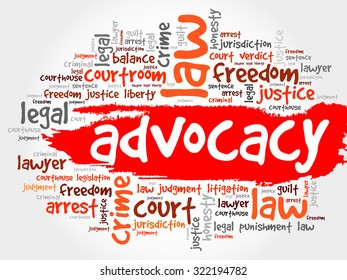 Advocacy word cloud concept
