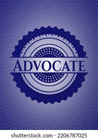 Advocate denim background. Vector Illustration. Detailed. 