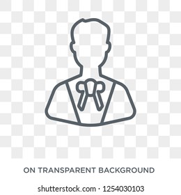 advocate icon. Trendy flat vector advocate icon on transparent background from law and justice collection. High quality filled advocate symbol use for web and mobile