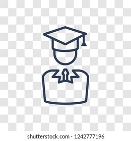 advocate icon. Trendy linear advocate logo concept on transparent background from law and justice collection