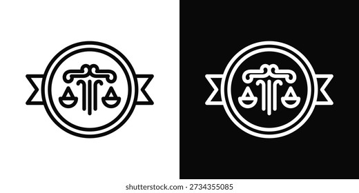 Advocate Ícone Branco e Preto Estilo de Fundo