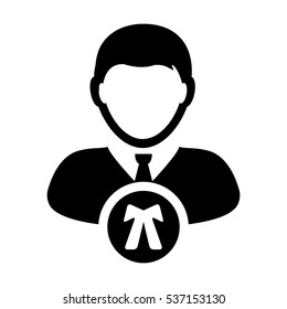 Advocate & Lawyer Person Profile Avatar Vector Icon Illustration