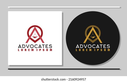 Advocate el diseño del logo. Logo con la letra A