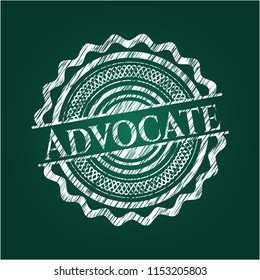 Advocate on chalkboard