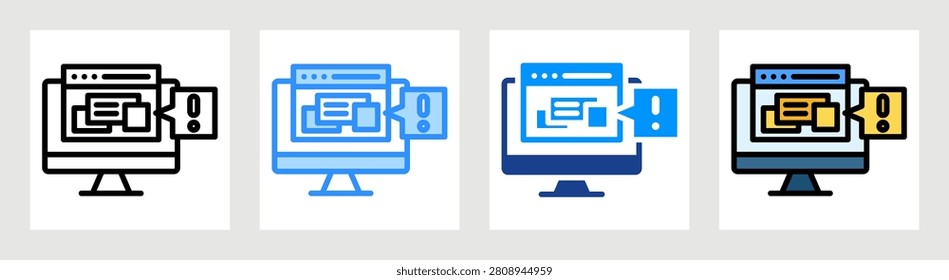 Adware Icon Collection Set Multiple Style