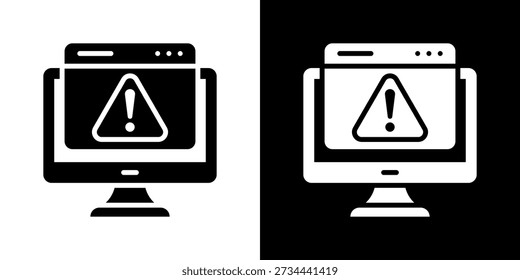 Adware Icon Set Vector Collection Isolated In Black And White