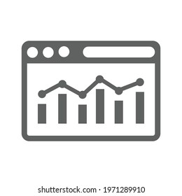 Adwords, campaign, Analytics icon. Gray vector graphics.