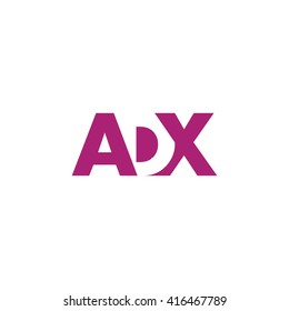 ADX Logo. Vector Graphic Branding Letter Element. White Background