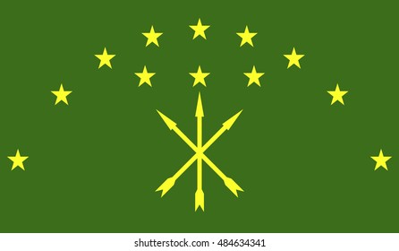 Adygea country flag - vector