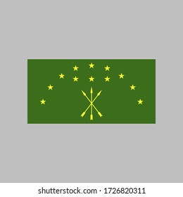 Adygea flag vector illustration in high quality for ui and ux, website or mobile application