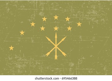 Adygea Grunge Flag