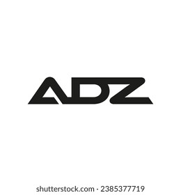 ADZ A D Z Letter Logo Design with Creative Trendy Typography and Black Colors svg