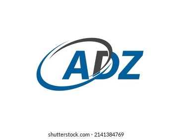 ADZ letter creative modern elegant swoosh logo design svg