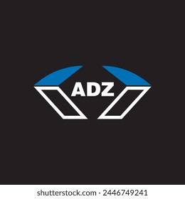 ADZ letter logo design on white background. ADZ logo. ADZ creative initials letter Monogram logo icon concept. ADZ letter design svg
