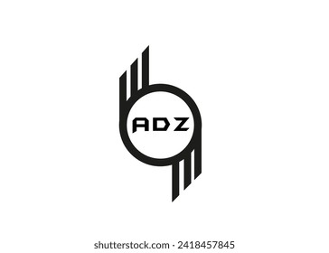 ADZ letter logo design white color background.a d z icon and logo svg