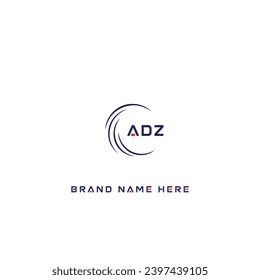 ADZ logo. A D Z design. White ADZ letter. ADZ, A D Z letter logo design. Initial letter ADZ linked circle uppercase monogram logo. svg