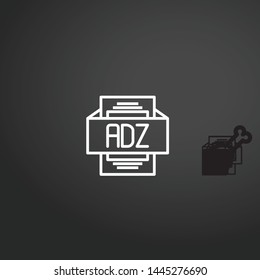 Adz vector icon. Adz concept stroke symbol design. Thin graphic elements vector illustration, outline pattern for your web site design, logo, UI. EPS 10. svg