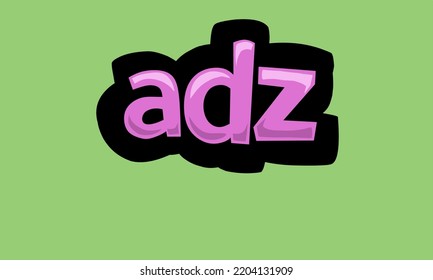 ADZ writing vector design on a green background very simple and very cool svg