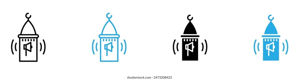 Adzan Call to Prayer Icon Ideal for Islamic Worship and Tradition