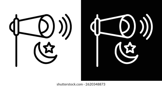 Adzan icon vector for web and mobile app. Symbol isolated.