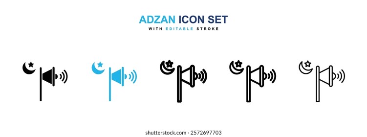 Adzan icons vector collection pack.