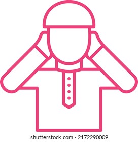 Adzan vector icon. Can be used for printing, mobile and web applications.