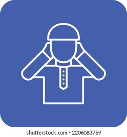 Adzan vector icon. Can be used for printing, mobile and web applications.