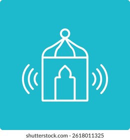 Adzan vector icon. Can be used for printing, mobile and web applications.