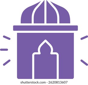 Icono de Vector Adzan. Se puede utilizar para aplicaciones de impresión, móviles y de Web.