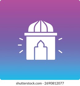 Icono de Vector Adzan. Se puede utilizar para aplicaciones de impresión, móviles y de Web.