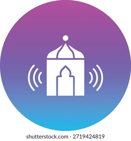 Icono de Vector Adzan. Se puede utilizar para aplicaciones de impresión, móviles y de Web.