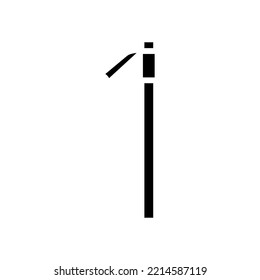 adze axe tool glyph icon vector. adze axe tool sign. isolated symbol illustration