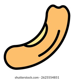 Adzuki kidney bean icon. Outline adzuki kidney bean vector icon color flat isolated