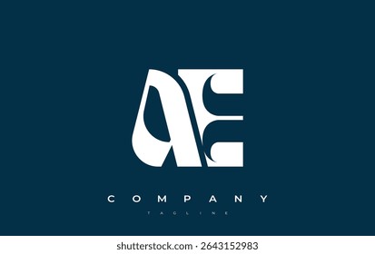 AE Abstract Geometric Logo Design. Modern and elegant logo design with simplistic typography elements, showcasing branding excellence.