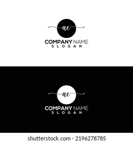 Logo-Monogramm für abstrakte AE-Buchstaben
