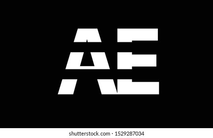 AE abstract vector logo monogram template