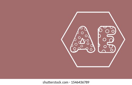 AE abstract vector logo monogram template