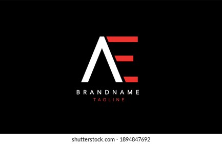 AE Alphabet initial Letter Abstract Monogram Icon Logo vector illustration