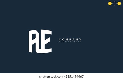 Letras alfabetas AE Iniciales logotipo de monograma EA, A y E