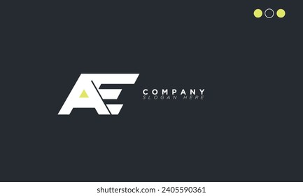 Letras alfabetas AE Iniciales logotipo de monograma EA, A y E