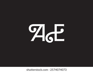 AE Alphabets Letters Logo Monogram