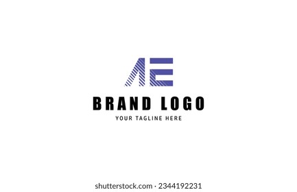 AE brand, creative, lining design company, BLUE logo design.