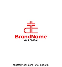 AE Church Logo Design Vector