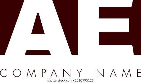Diseño de Vector de logotipo de letra abstracta moderna creativa AE. Será adecuado para su empresa e identidad de marca.