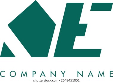 Diseño de Vector de logotipo de letra abstracta moderna creativa AE. Utilizable para su empresa o negocio e identidad de marca.