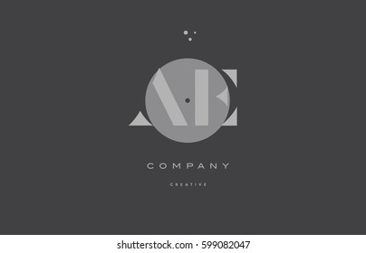 ae a d  grey modern stylish alphabet dot dots eps company letter logo design vector icon template 