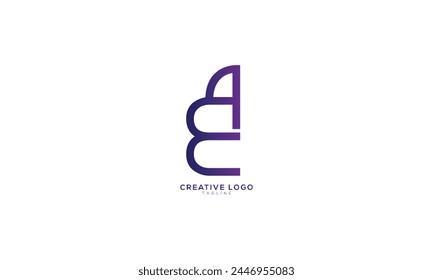 AE EA Abstract initial monogram letter alphabet logo design