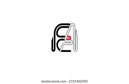 MONOGRAMA DEL LOGOTIPO DE LA LETRA ABSTRACTAS AE, EA