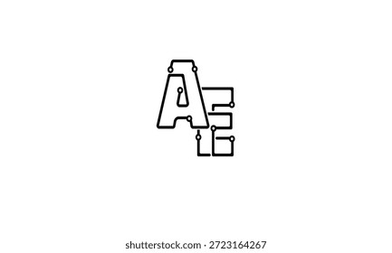 MONOGRAMA DEL LOGOTIPO DE LA LETRA ABSTRACTAS AE, EA