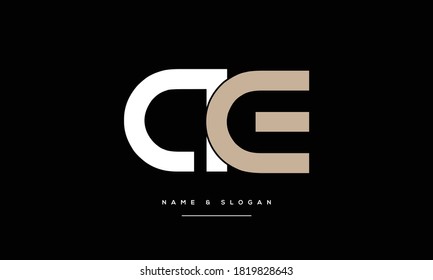 Monogramm für abstrakte Buchstaben des AE, EA, A, E